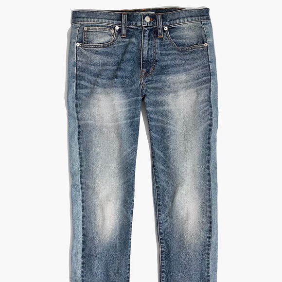 Madewell Cruiser Straight Crop Jeans: Pieced Edition Denim size 29 - Picture 2 of 8